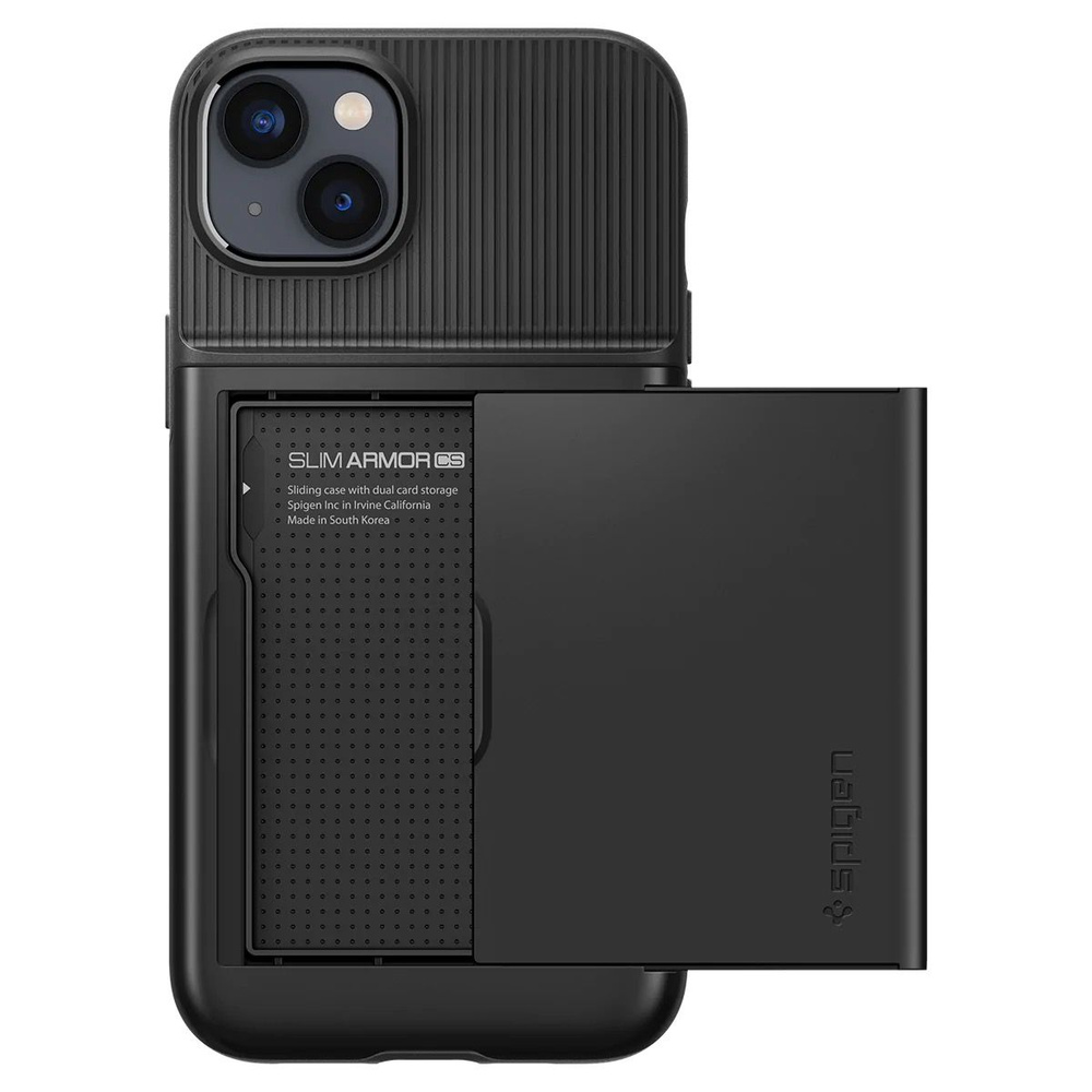 Гибридный чехол Spigen Slim Armor CS для iPhone 14 Plus (Чёрный / Black) -  купить с доставкой по выгодным ценам в интернет-магазине OZON (758821477)