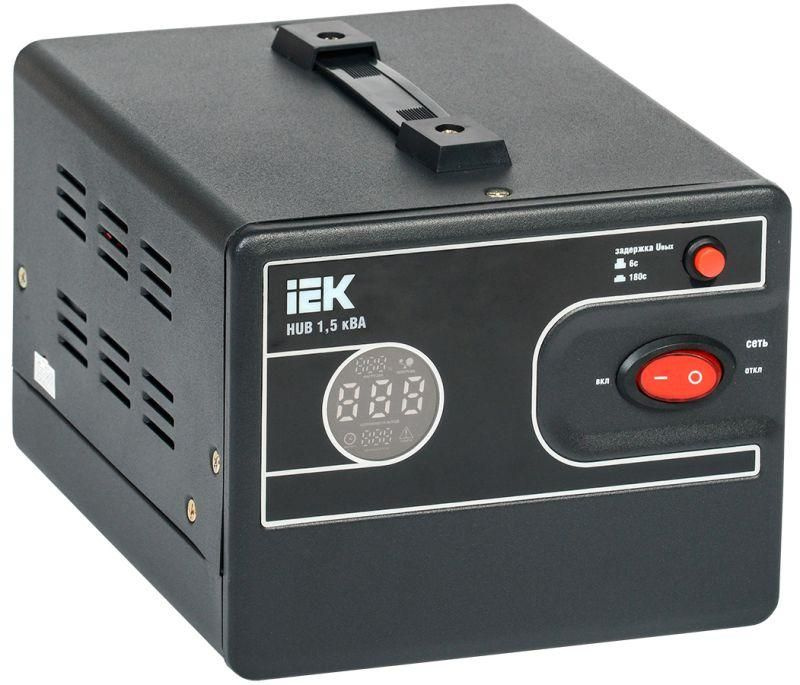 Стабилизатор напряжения 1ф 1.5кВА HUB переносной IVS21-1-D15-13 IEK 1шт.  #1