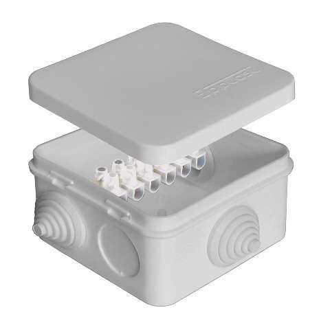 Коробка распределительная ОП 75х75х45мм IP54 10А 6 выходов 6 контактов ...