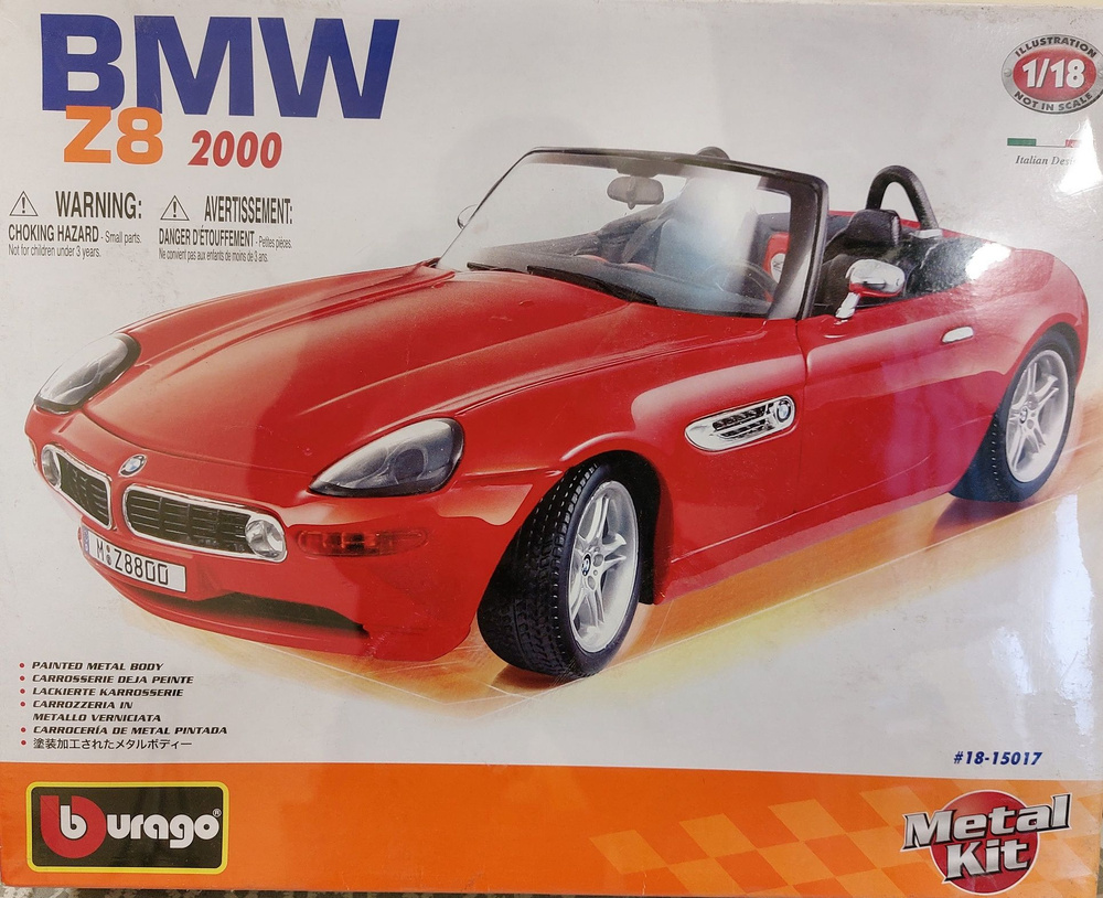 BMW Z8 2000 1:18 сборная металлическая машинка Bburago 18-15017 ...