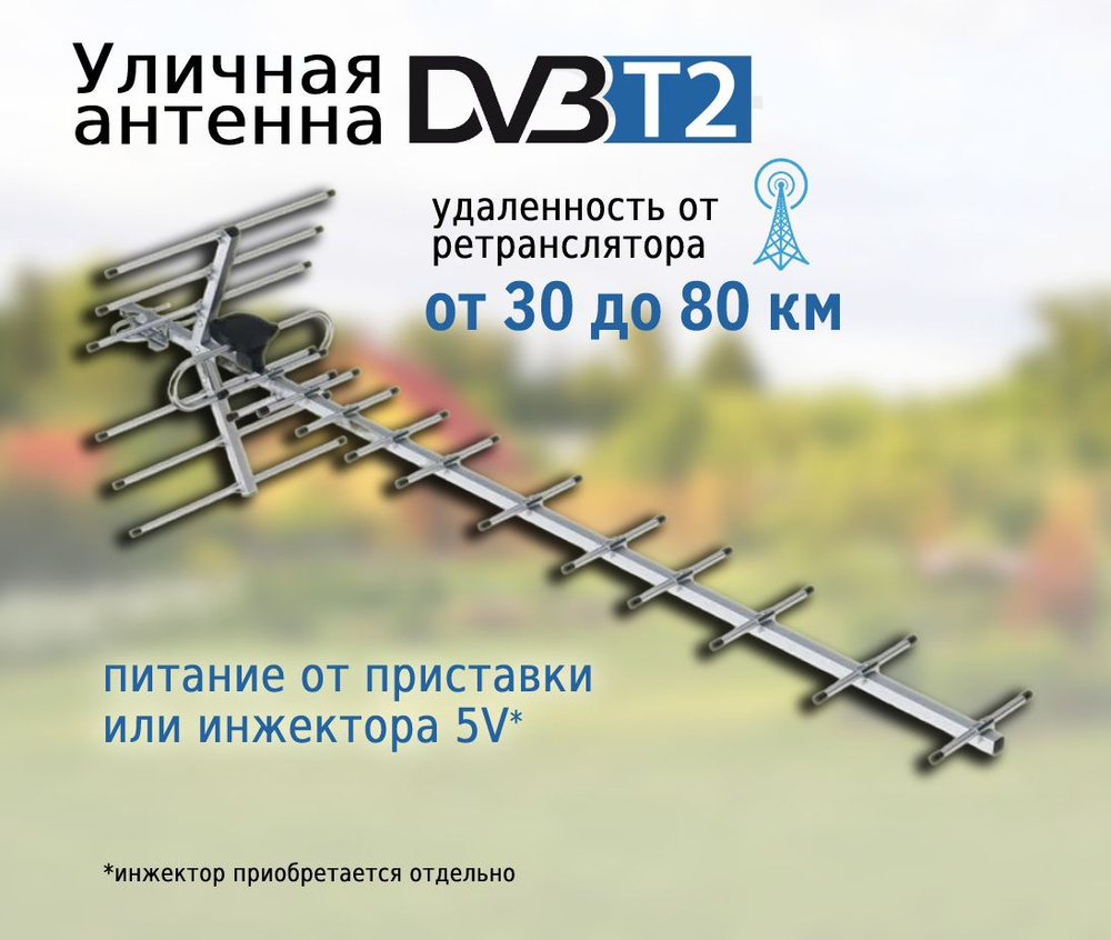 Уличная антенна Locus для цифрового ТВ, активная, наружная, Меридиан-12 ...