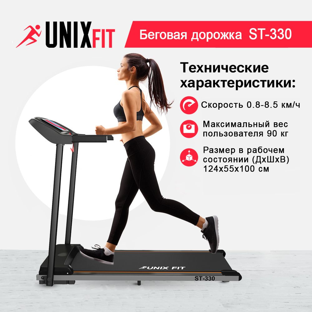 Беговая дорожка UNIX Fit TDST - купить по доступным ценам в  интернет-магазине OZON (386040543)