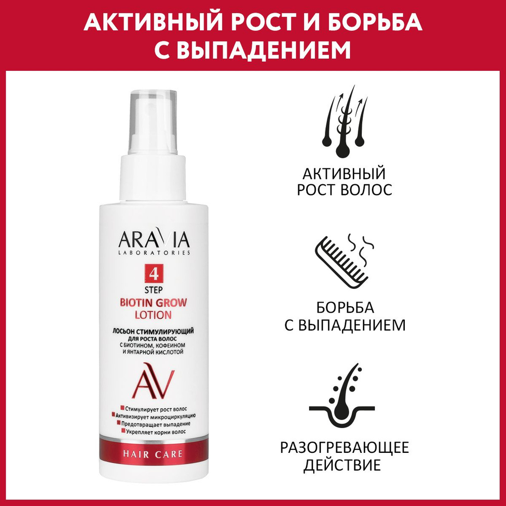 ARAVIA Laboratories Лосьон стимулирующий для роста волос с биотином ...