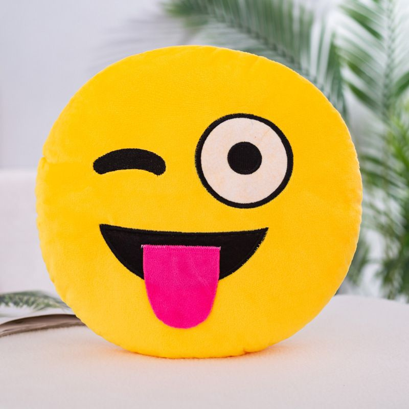 Декоративная подушка Blushing Emoji