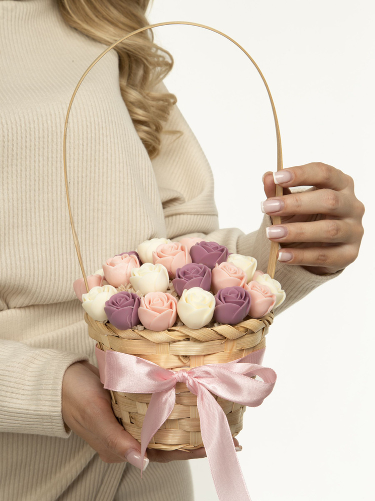 Корзина 27 шоколадных роз, Сладкий подарок любимой на День рождение, Татьянин день, 14 февраля, 8 марта #1