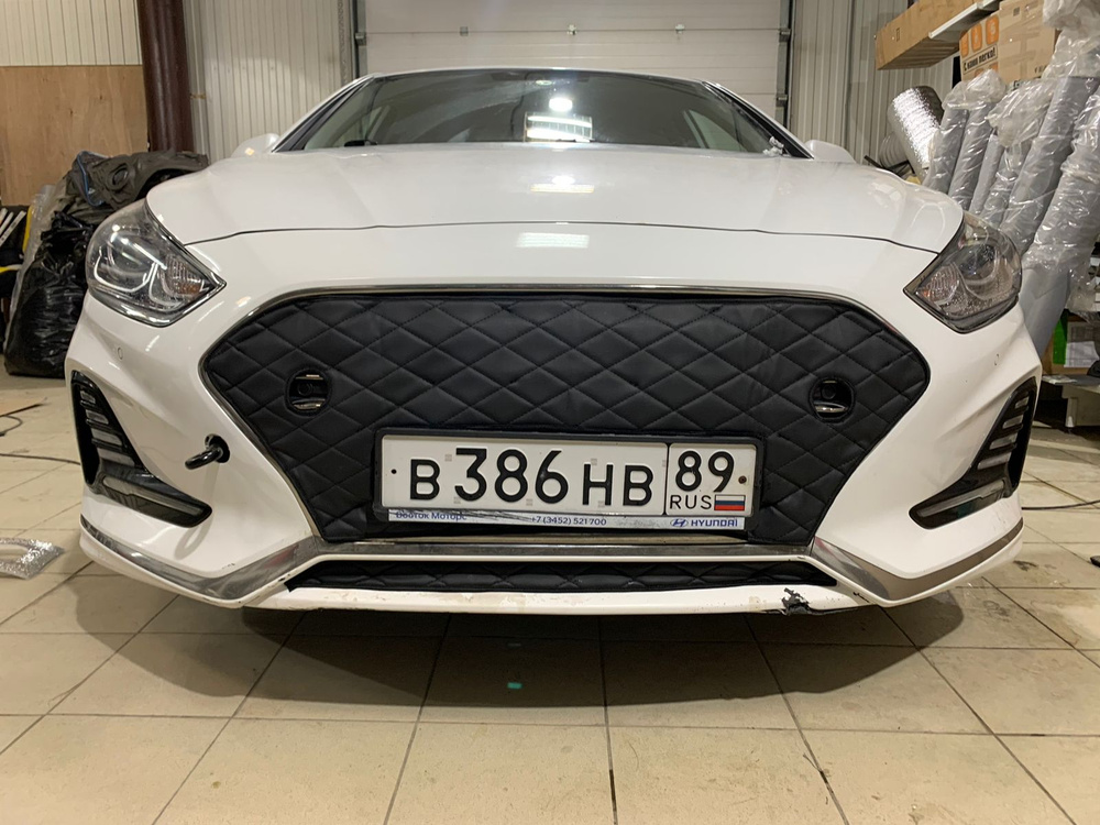 Утеплитель радиатора и бампера для Hyundai Sonata 2017 -2019 (LF ...