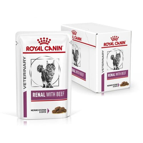 Royal Canin Renal Feline (Говядина) паучи 12х85г #1