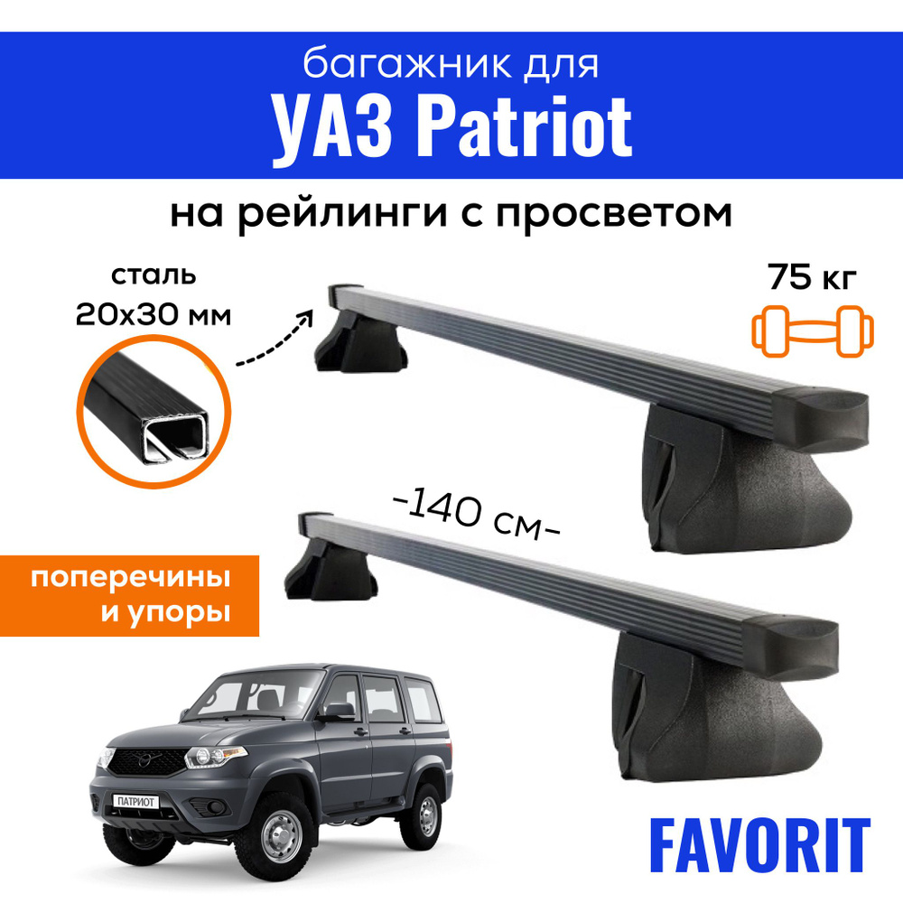 Комплект багажника Inter Favorit-UAZ-Patriot - купить по доступным ценам в  интернет-магазине OZON (837063320)