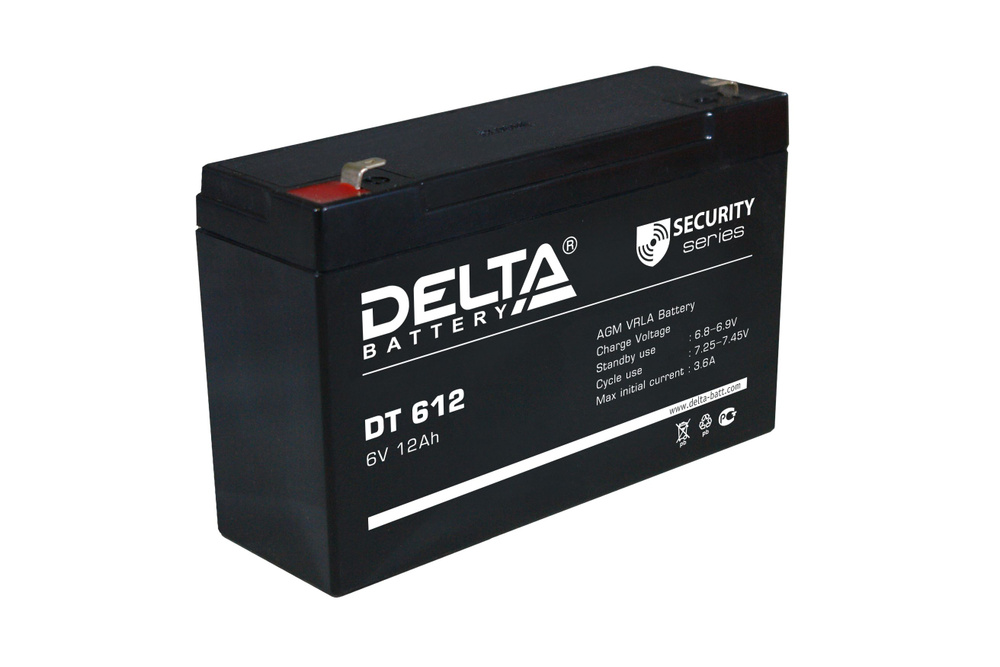 Аккумулятор для мототехники Аккумулятор герметичный 6В12Ач DELTA DT612 ...