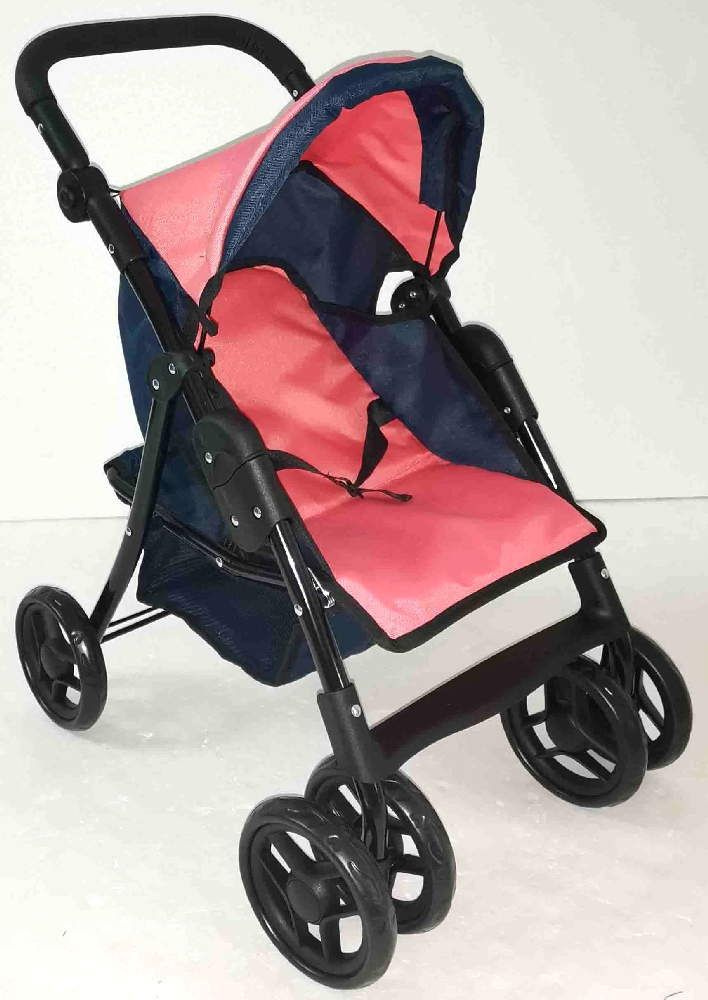 Melobo Коляска прогулочная для кукол сине-розовая с регулируемой 9352 ...