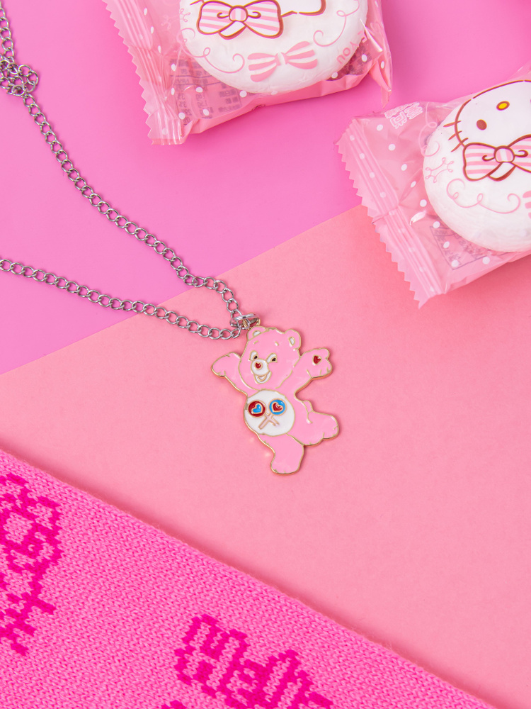 Цепочка на шею подвеска кулон с мишкой care bears - купить с доставкой ...