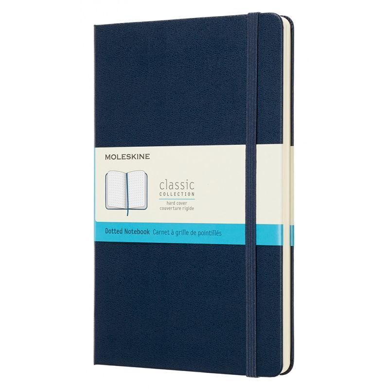 Блокнот в точку Moleskine CLASSIC QP066B20 13х21см 240стр. твердая обложка, синий сапфир. Товар уцененный #1