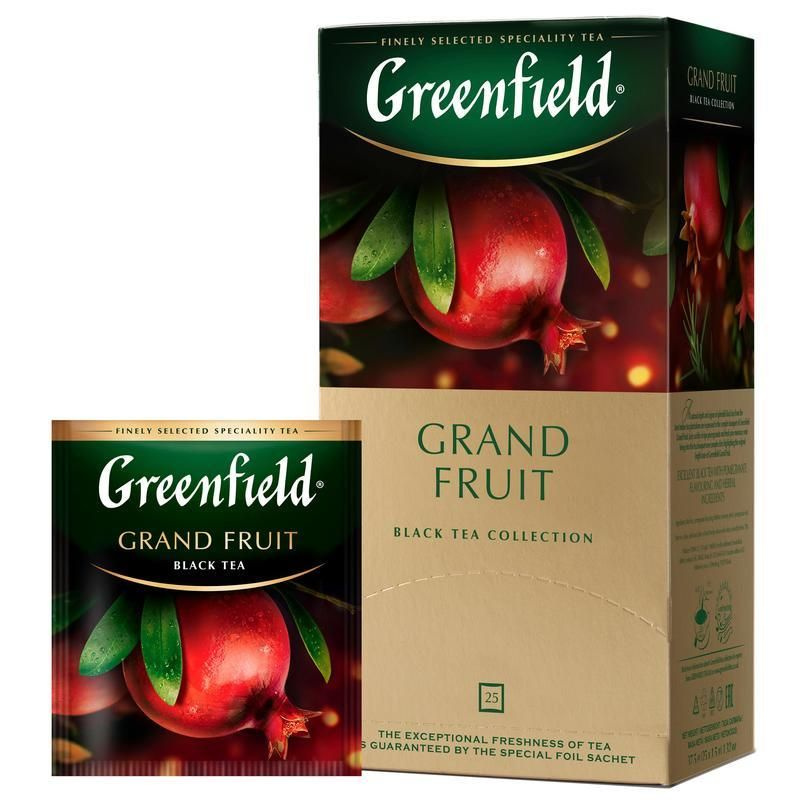 Greenfield Чай черный Grand Fruit, 25 пакетиков по 1,5 г #1