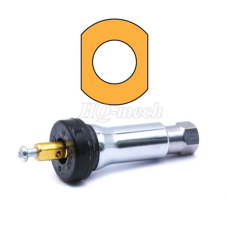 Вентиль TPMS-TR413AC-1/4 для бескамерных шин (4 шт), для датчика давления, EPDM, хром  #1