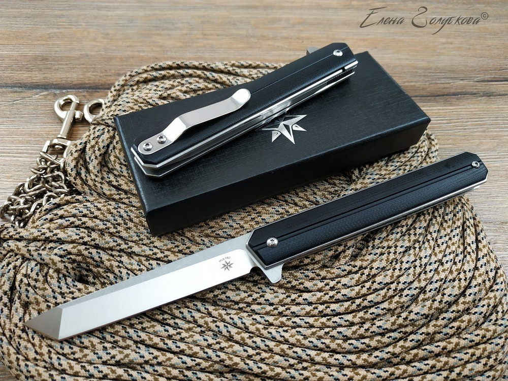 Складной нож флиппер Five Pro Москит tanto black сталь D2 - купить с ...