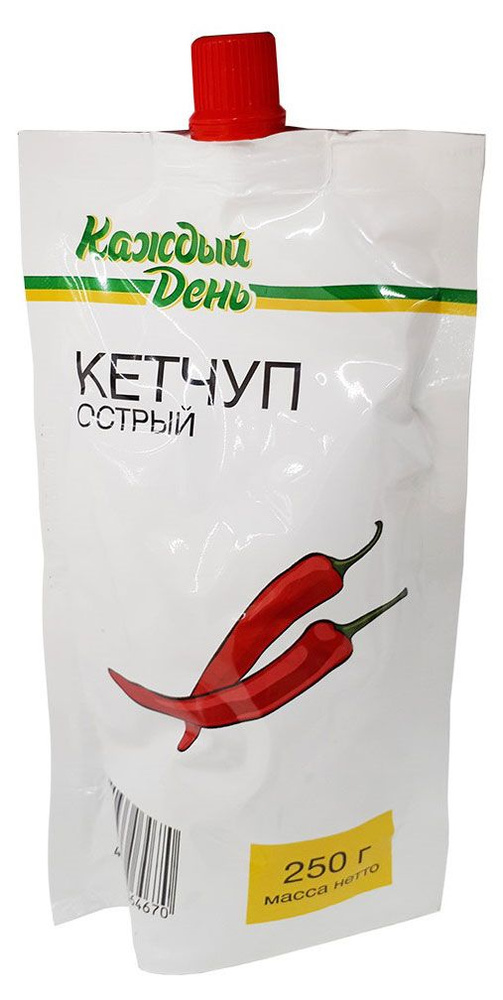 Кетчуп Каждый день Острый, 250 г, 4 шт - купить с доставкой по выгодным ...
