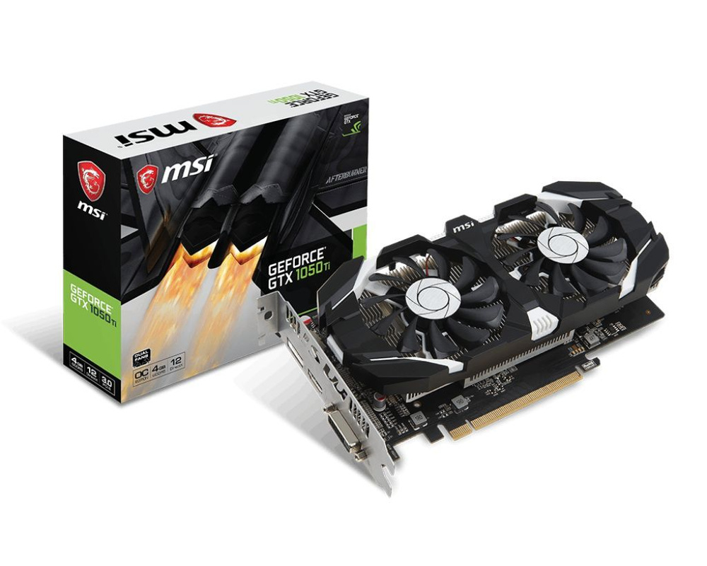 MSI Видеокарта GeForce GTX 1050 Ti 4 ГБ (GTX 1050 Ti 4GT OCV1)