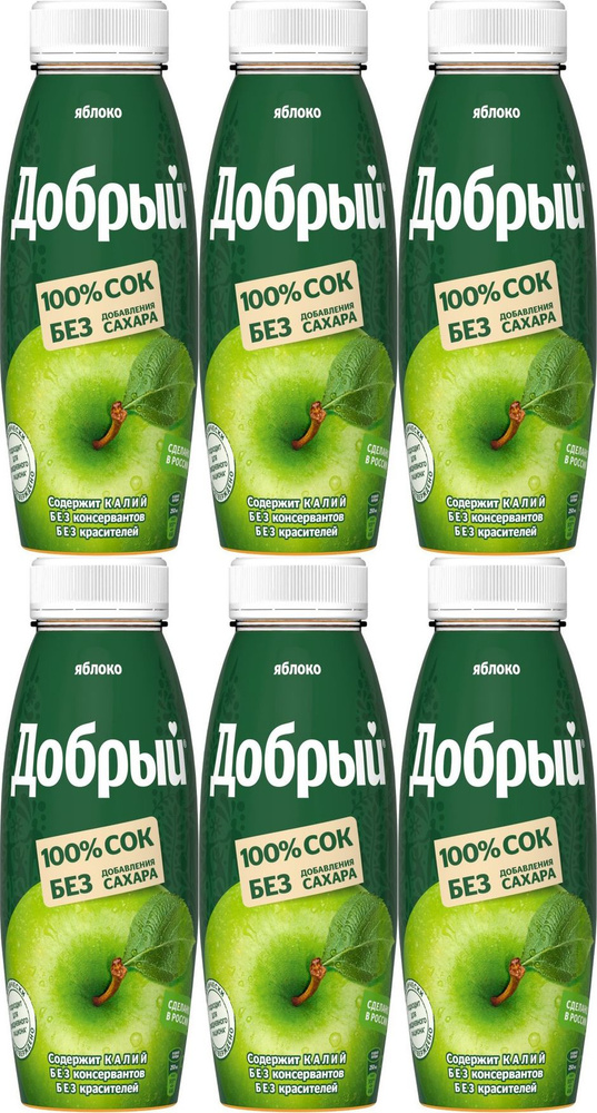 Сок Добрый яблочный 0,3 л, комплект: 6 упаковок по 300 г #1