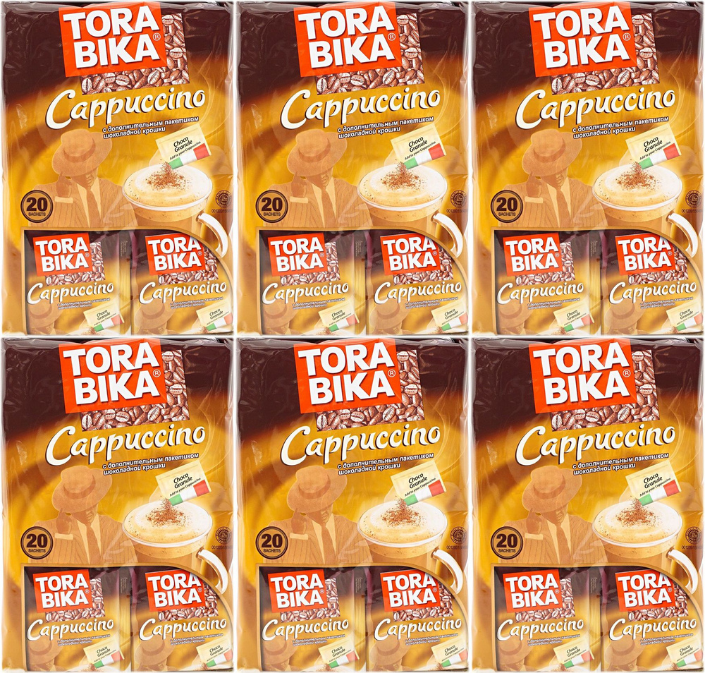 Кофейный напиток Torabika Cappuccino растворимый с пакетиком шоколадной крошки 25 г 20 шт, комплект: #1