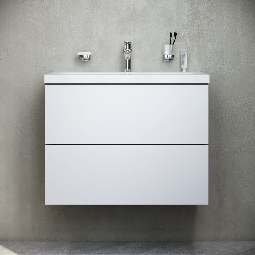 Тумба с раковиной AM.PM Gem 75 подвесная, подвесная, 76 см, из фарфора ...