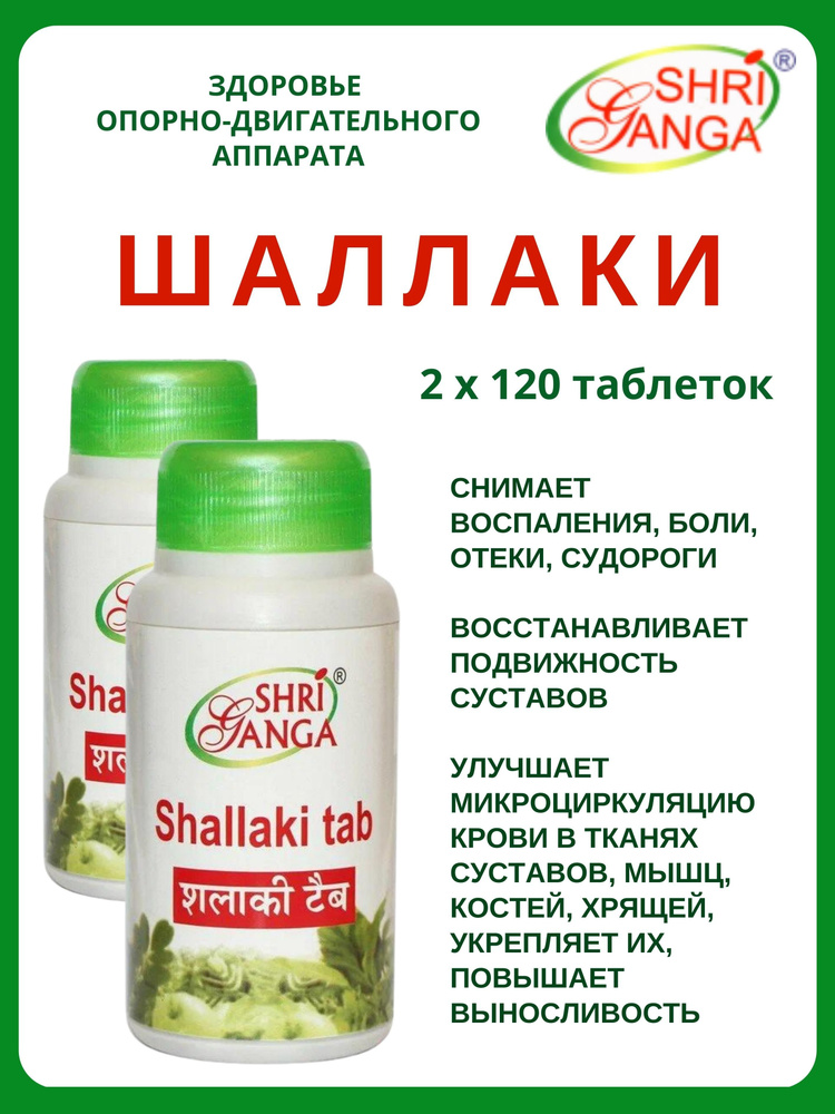 Шаллаки, Shallaki, Шри Ганга, 2х120 таб #1