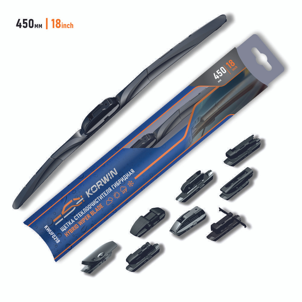 Щетка стеклоочистителя гибридная KORWIN GHook - 45, крепление Крючок ...