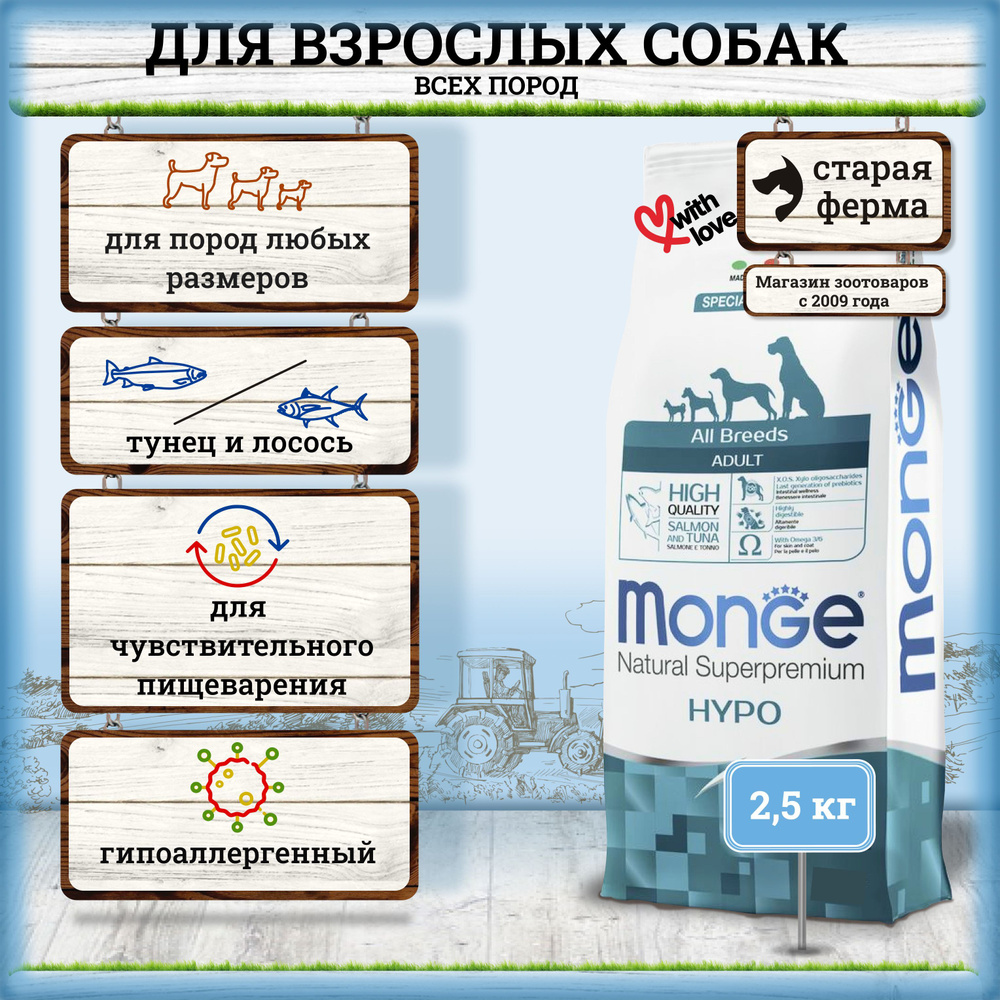 Монж Дог Эдалт Спешиалити Гипоалердженик для собак гипоаллергенный с ...