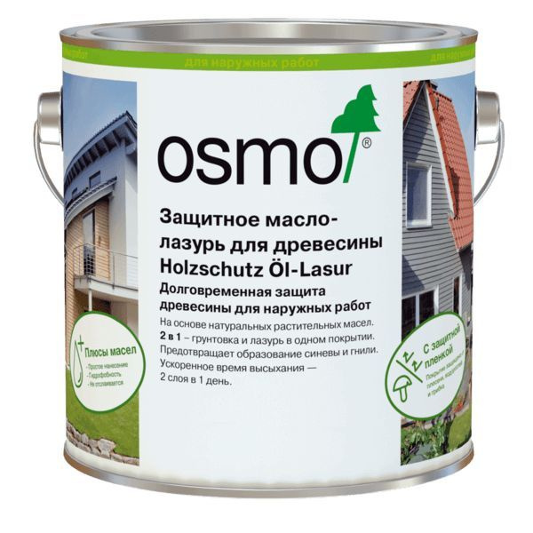 Защитное масло лазурь для древесины Osmo Holzschutz l-Lasur 701 Бесцветный 0,75 л  #1