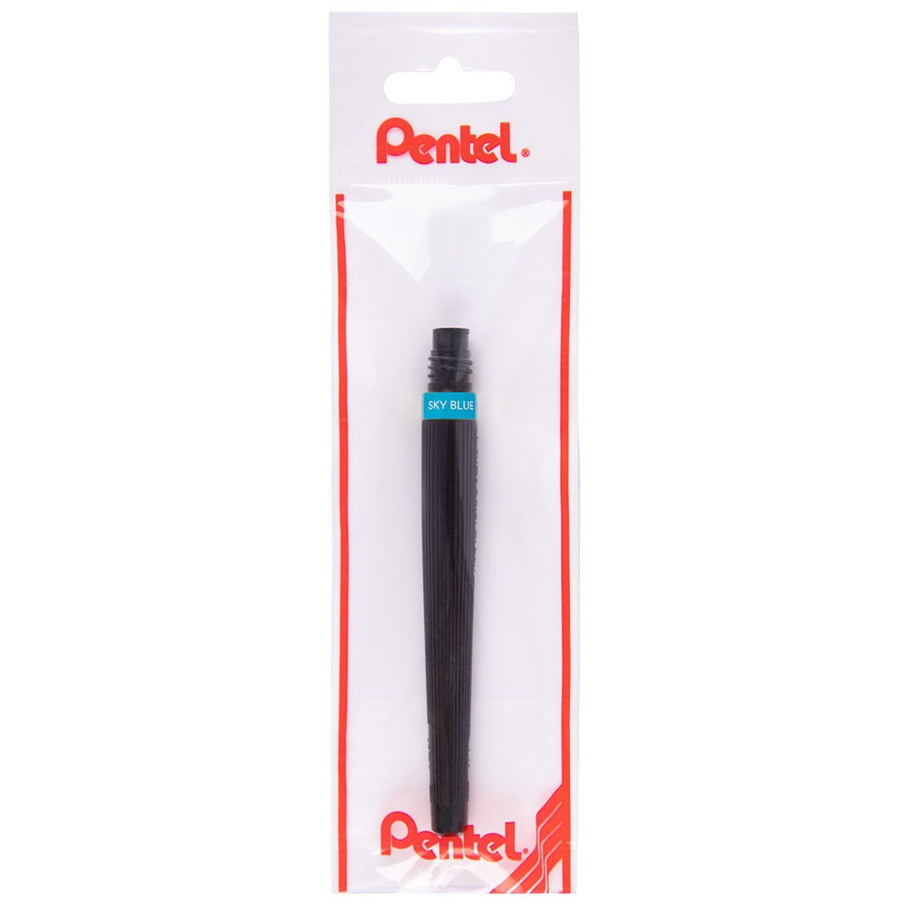 Сменный картридж для кисти с краской "Pentel" Colour Brush GFL кисть/круглое тонкое FR-110X голубой  #1