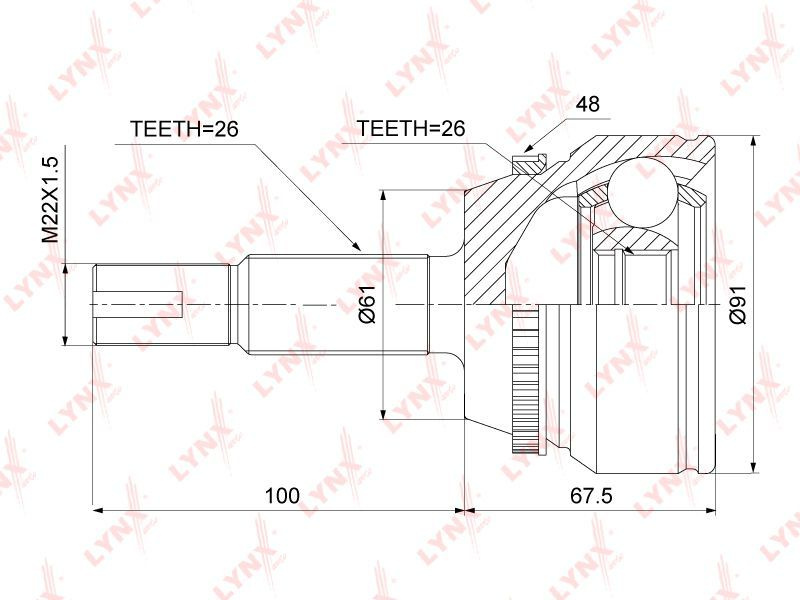 ШРУС наружный для TOYOTA / CO3906A #1