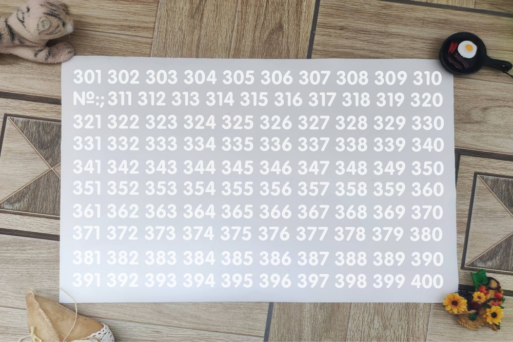 Наклейки Цифры / нумерация на шкафчики от 300 до 400 купить по выгодной ...
