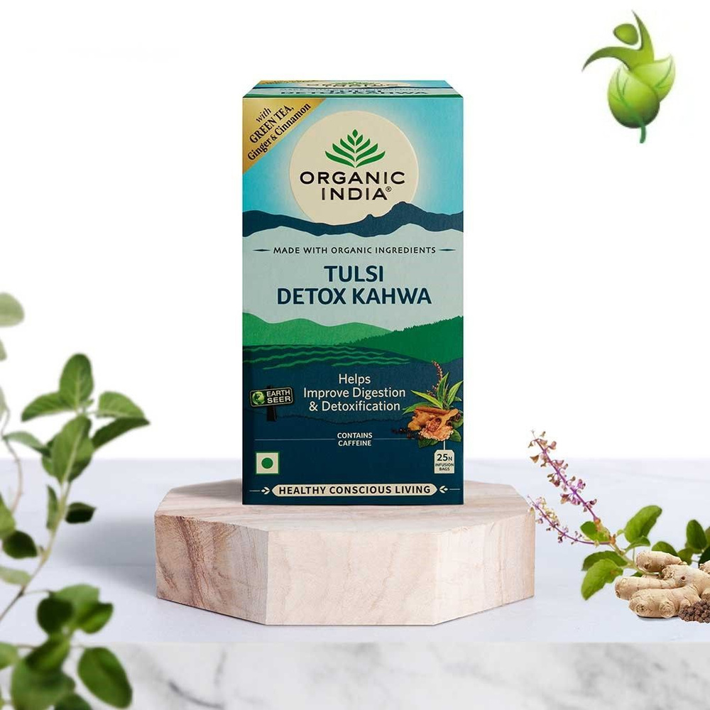 Чай Индийский Тулси Детокс Кахва Органик Индия 25 пакетиков (Tulsi Detox Kahwa Organic India) 25 пакетиков #1