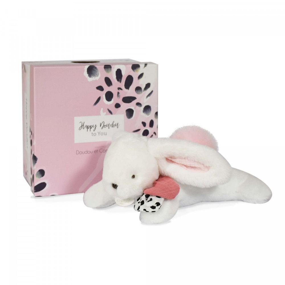 Зайчик в подарочной коробке, Франция, Doudou et compagnie, Coffret Pantin  Lapin Rose - купить с доставкой по выгодным ценам в интернет-магазине OZON  (1005818302)