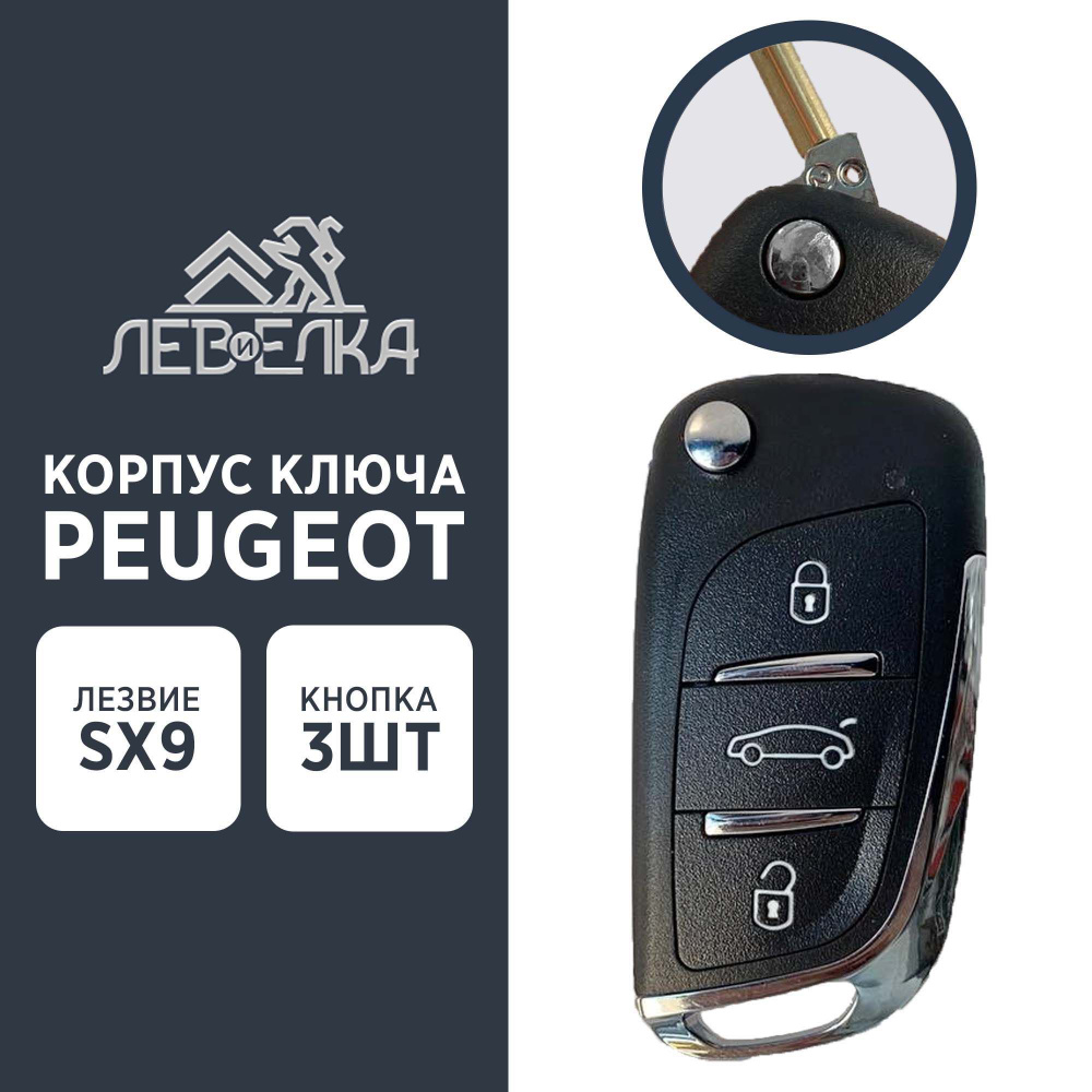 Ключ выкидной замка зажигания Peugeot Partner - Лев и Ёлка арт. 16022 -  купить по выгодной цене в интернет-магазине OZON (1014194239)