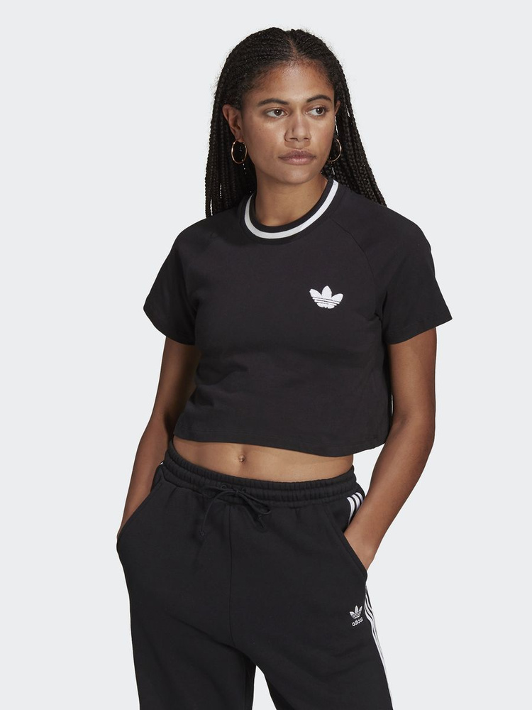 Adidas cropped t shirt on sale