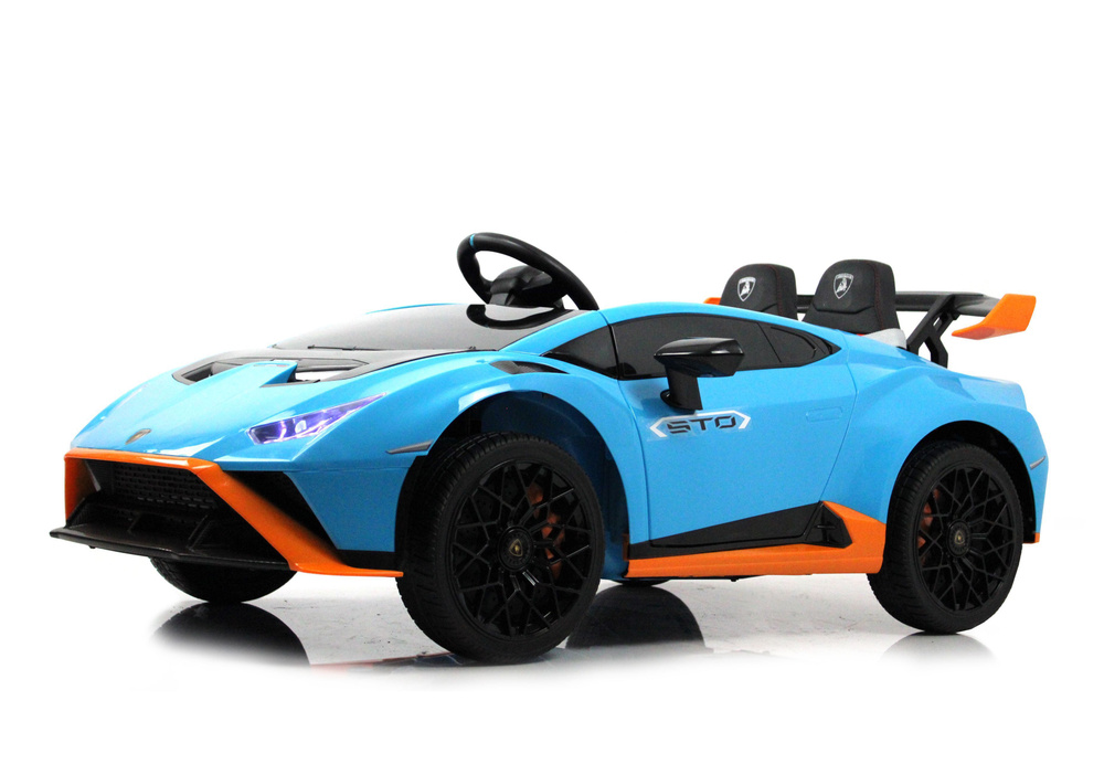 Детский электромобиль RiverToys Lamborghini Hurac n STO (E888EE) синий с дистанционным управлением  #1