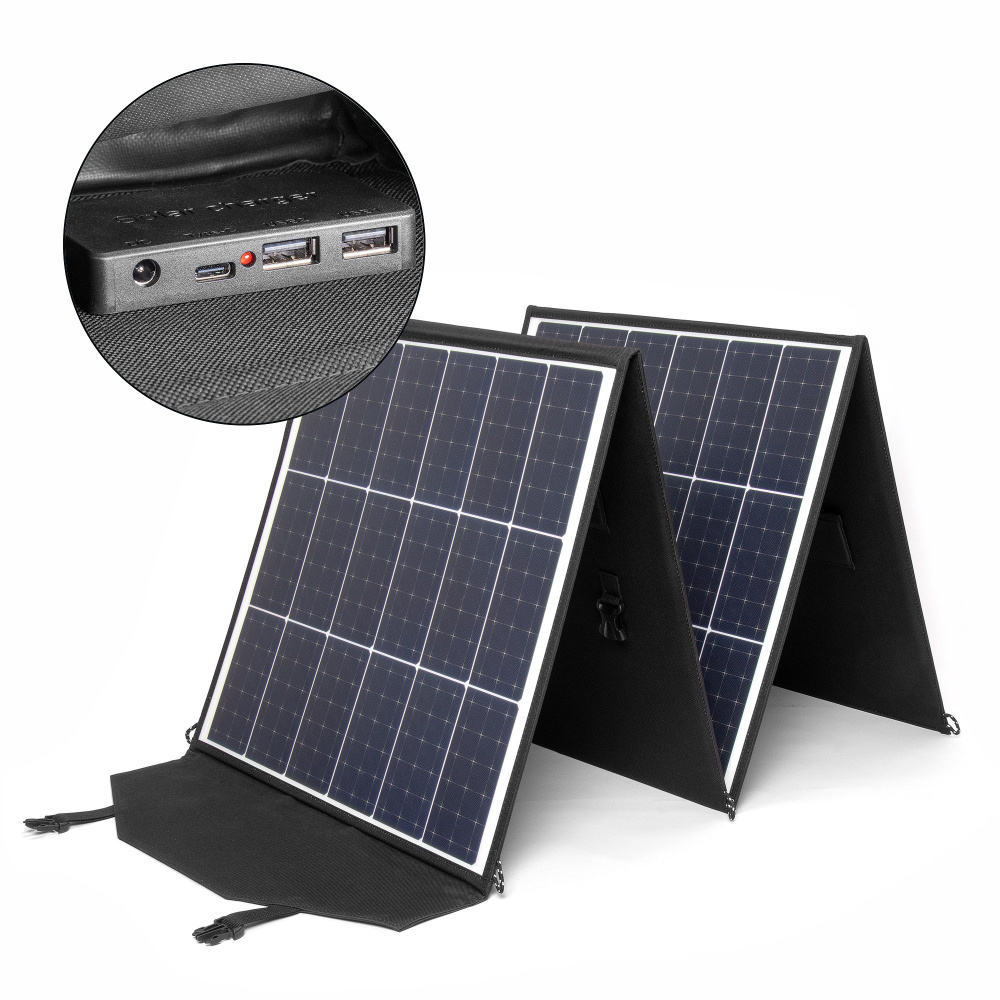 Солнечная панель TOP-SOLAR-200 200W 18V DC, Type-C PD 60W, 2 USB,  влагозащищенная, складная на 4 секции - купить с доставкой по выгодным  ценам в интернет-магазине OZON (1502397766)