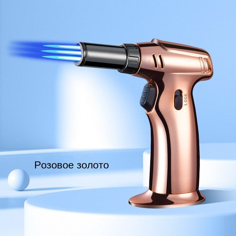 Металлическая газовая зажигалка, ветрозащитная на открытом воздухе ...