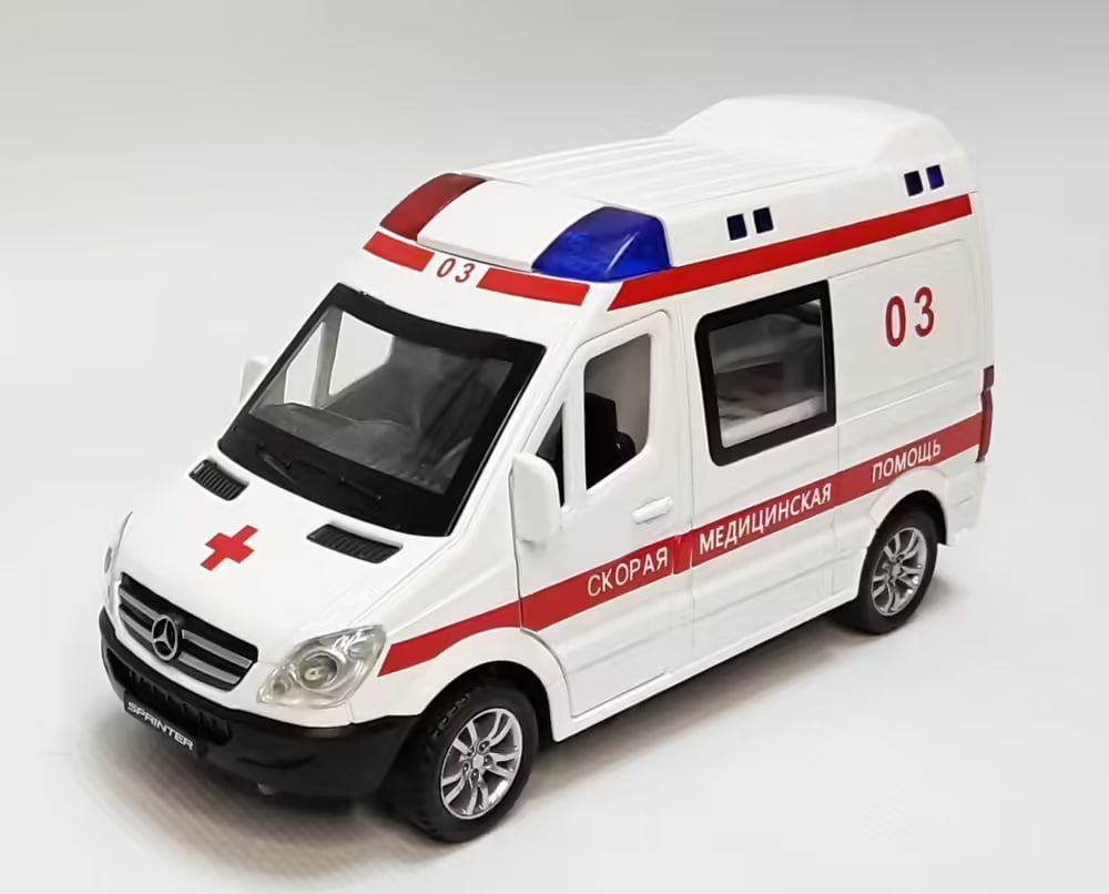 Машинка металлическая 19 см 1:24 Mercedes-benz sprinter - купить с  доставкой по выгодным ценам в интернет-магазине OZON (1068895125)