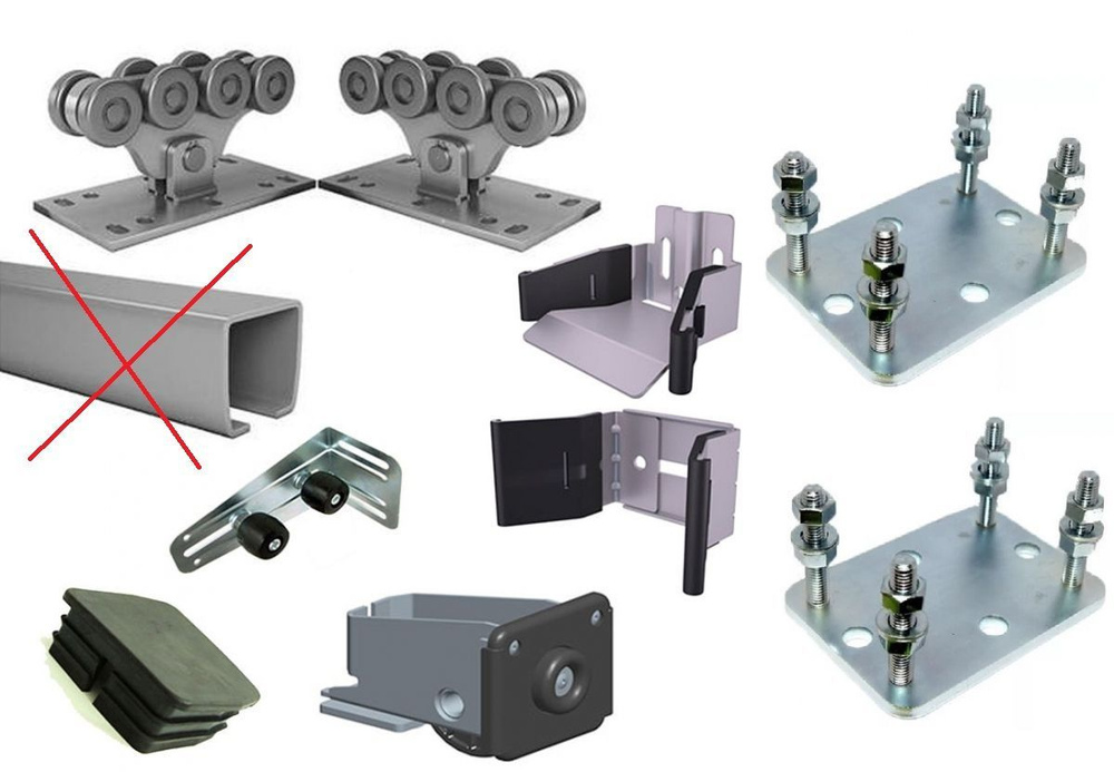 Ролики дорхан. Опора роликовая SGN.02.150. Фурнитура Алютех для откатных ворот до 450 кг. Комплект направляющей Алютекс. Алютех консольная система.