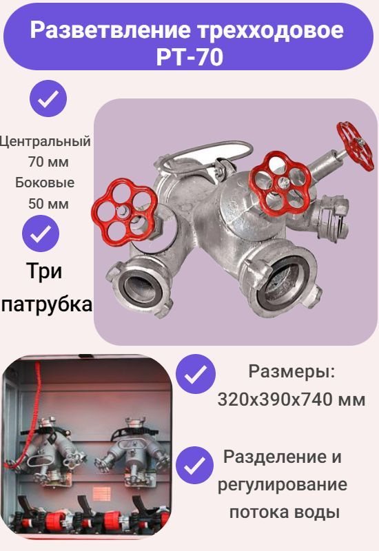 Разветвление трехходовое РТ-70 - купить с доставкой по выгодным ценам в ...