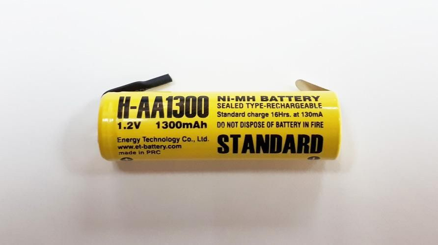 Аккумулятор Energy Technology AA OEM Standart H-AA1300T 1.2v 1300mAh Ni-Mh (с пластинами) , 1шт.  #1