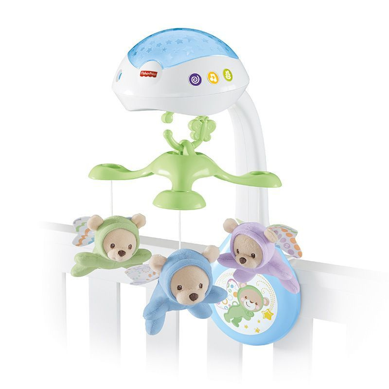 Fisher-Price 3 в 1 милый медвежонок-колокольчик для кровати, детская игрушка для сна CDN41  #1