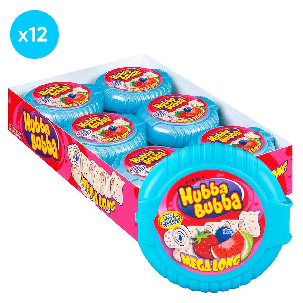 Жевательная резинка Wrigley's Hubba Bubba Mega Long ягодный микс ...
