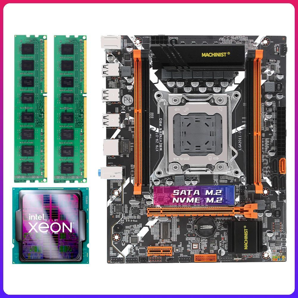 モモタ X79 Z9-D7 + процессор E5-2670 v2 10 ядер 20 потоков + оперативная