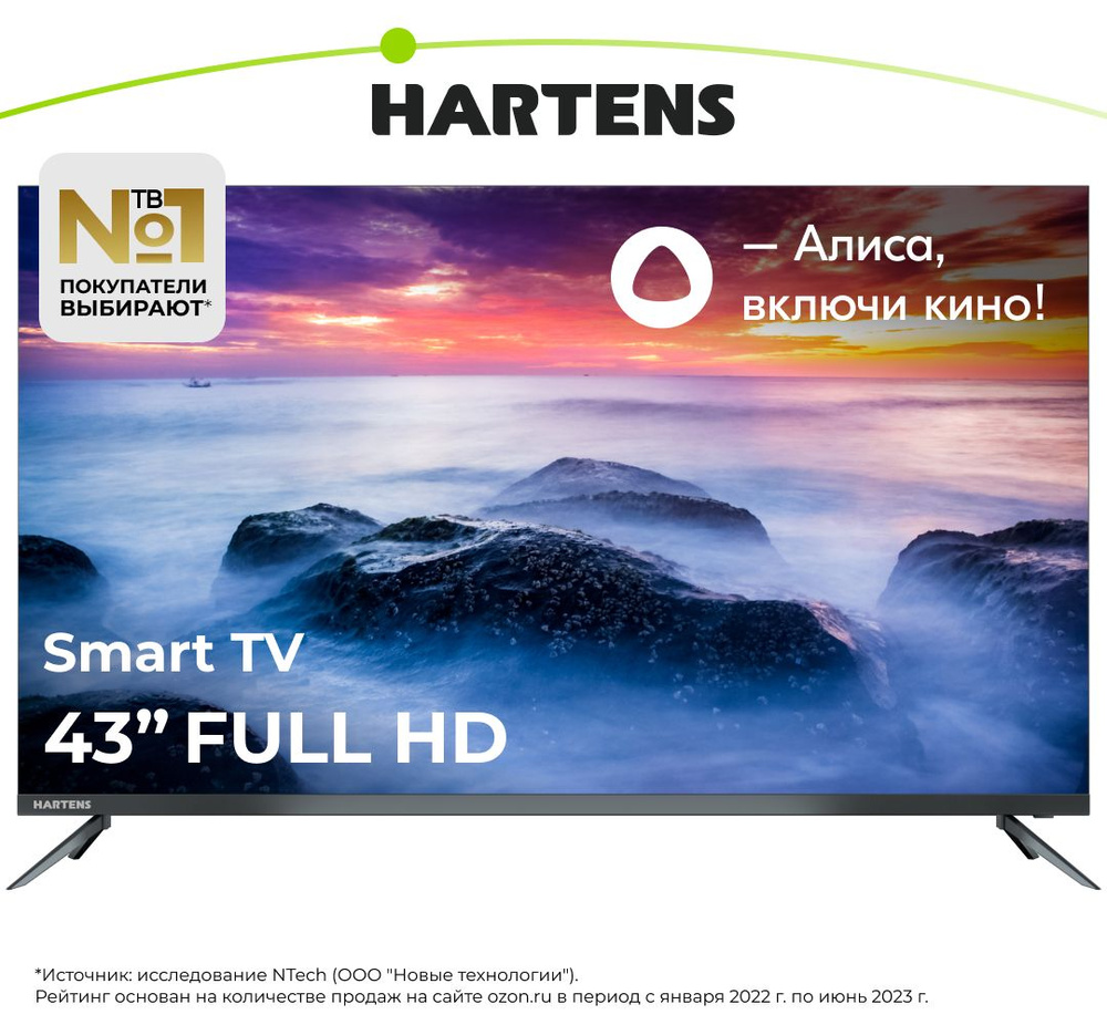 Hartens Телевизор HTY-43F11B-VS 43" Full HD, черный #1