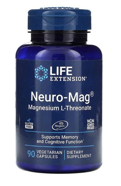 Life Extension, Neuro-Mag, L-треонат магния, 90 вегетарианских капсул  #1