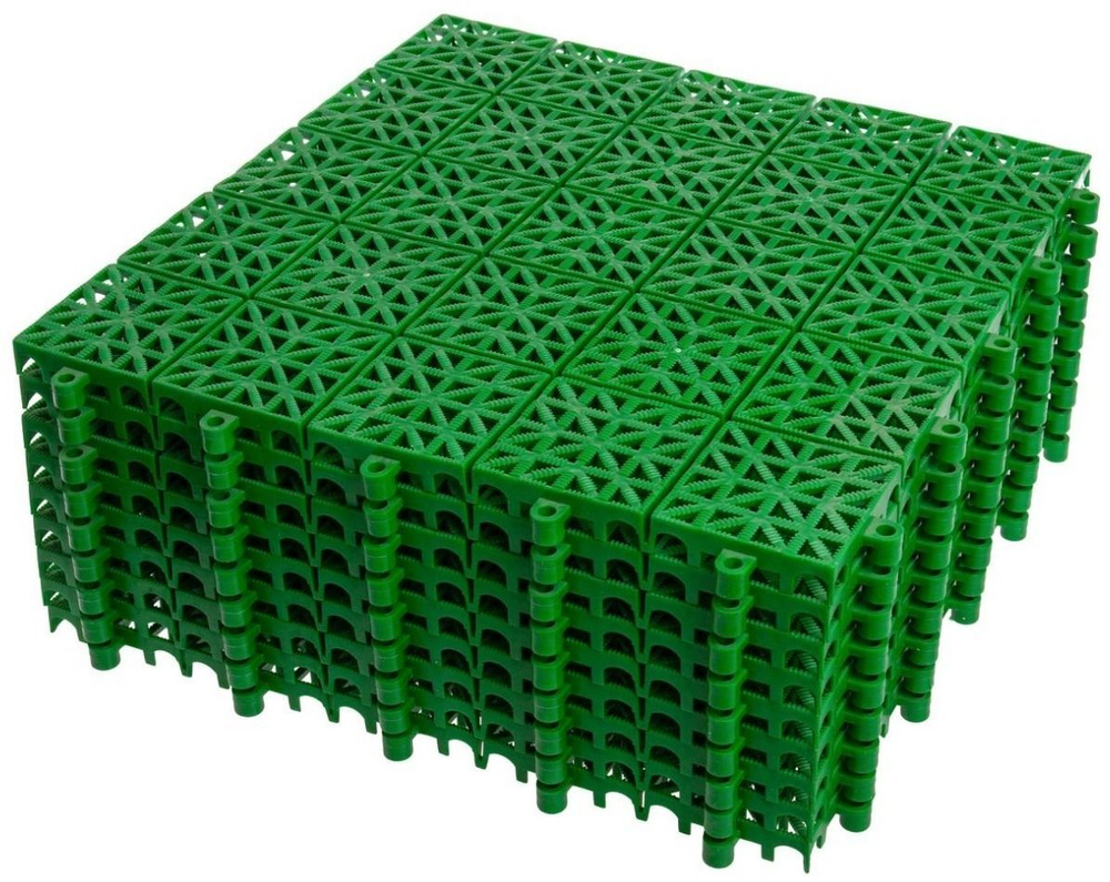 Настил садовый модульный зеленый 30смх30см 9шт в упаковке  #1