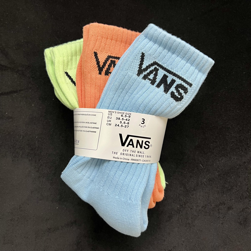 Комплект носков Vans, 3 пары - купить с доставкой по выгодным ценам в ...