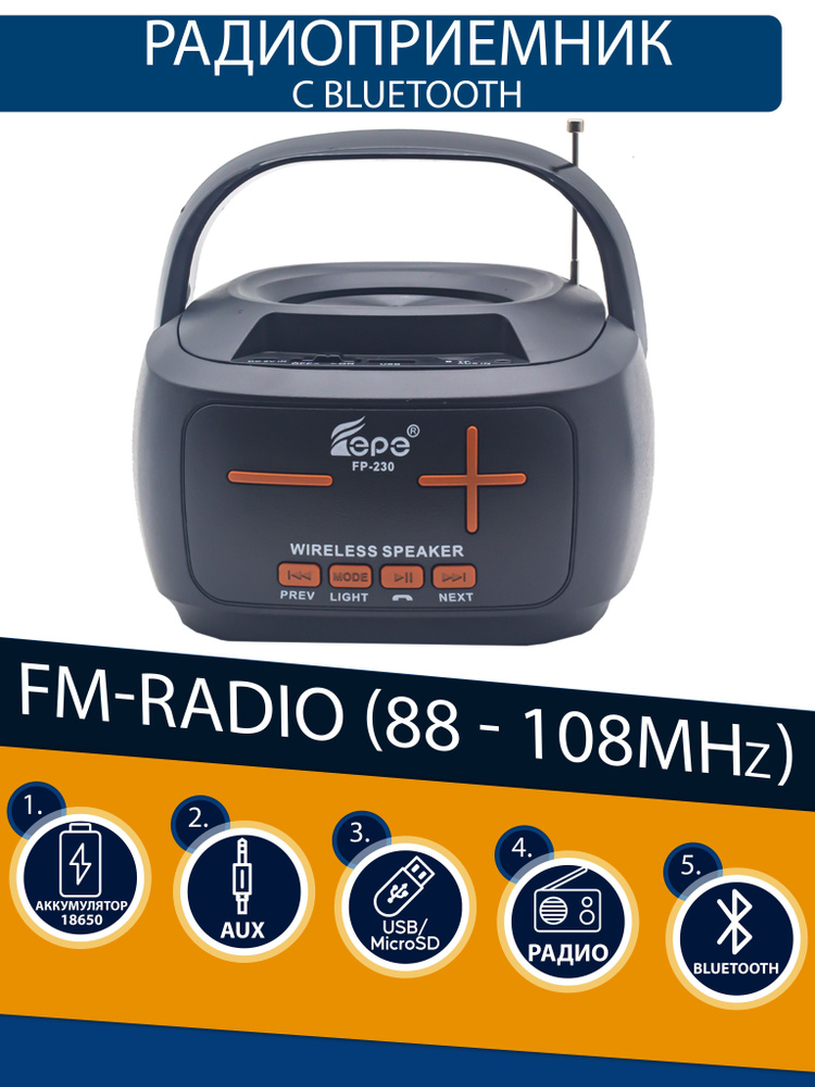 Радиоприемник EPE FP-230 black #1